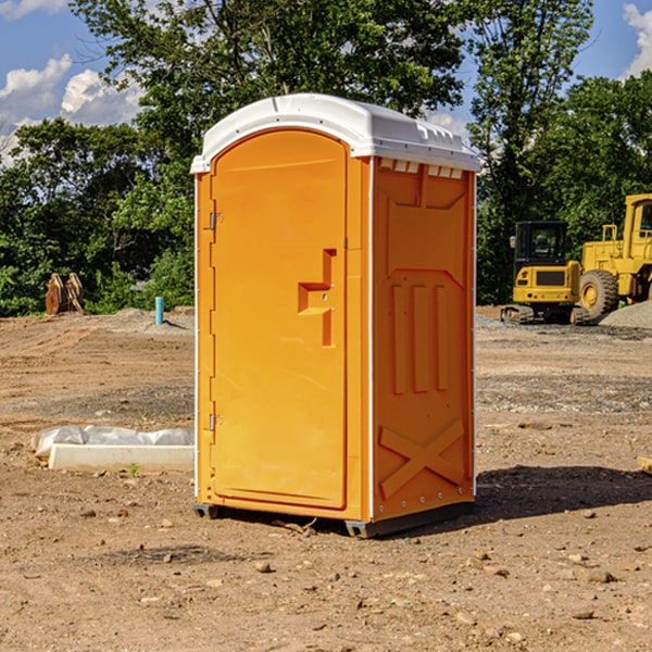 how often are the porta potties cleaned and serviced during a rental period in Fairplain